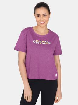 Zivame - Rosaline Easy Movement Relaxed Top - Wild Aster Purple