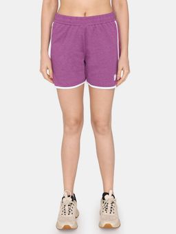 Zivame - Rosaline Easy Movement Shorts - Wild Aster Purple