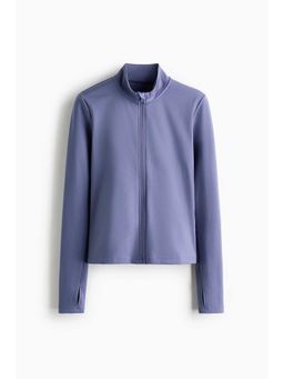 H&M - Women Blue Zip-Through Sports Jacket With Softmove