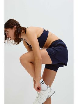 H&M - Women Blue Regular Fit Running Shorts With Drymove