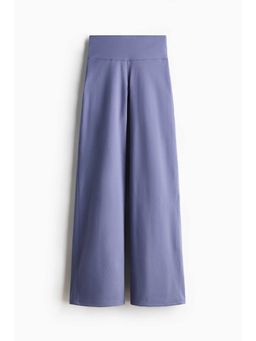 H&M - Women Blue Wide Sports Leggings With Softmove