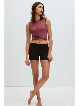 H&M - Women Red Slim Fit Twist-Detail Sports Vest Top