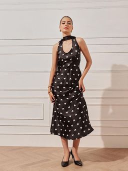 STREET 9 - Black Scandy Scarf Dress