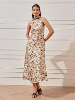 STREET 9 - Yellow Scandy Scarf Dress