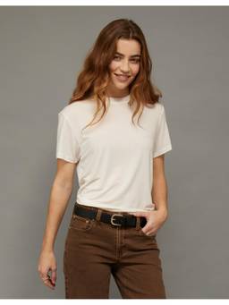 American Eagle - White Soft and Sexy Crew Neck T-Shirt