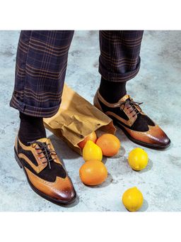 Saint G - Tan Leather Lace Up Brogues