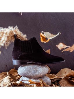 Saint G - Niccola Black Suede Leather Handcrafted Chelsea Boots