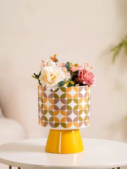 Nestasia - Colour Pop Pedestal Flower Pot Bauhaus Multicolour