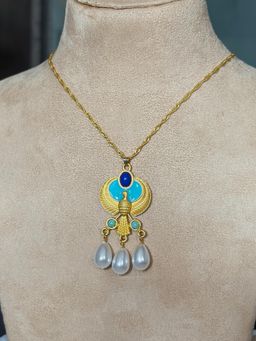 AMOSSH - Statement Egyptian Blue Necklace