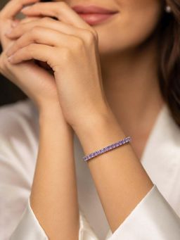 Miss Highness - 925 Sterling Silver Tennis Daily Wear Bracelet for Women (Adjustable)
