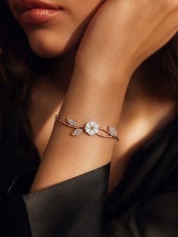 Miss Highness - 925 Sterling Silver Leaf Daily Wear Bracelet for Women (Adjustable)