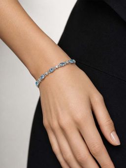 Miss Highness - 925 Sterling Silver Tennis Daily Wear Bracelet for Women (Adjustable)