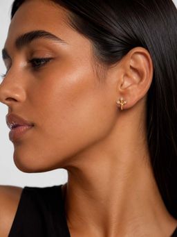 Miss Highness - 925 Sterling Silver Leaf Stud Earrings for Women (Adjustable)