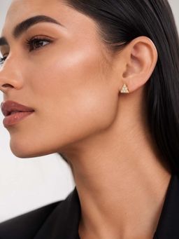Miss Highness - 925 Sterling Silver Triangle Stud Earrings for Women (Adjustable)