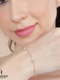 Miss Highness - 925 Sterling Silver Evil Eye Bracelet for Women (Adjustable)