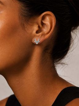 Miss Highness - 925 Sterling Silver Reindeer Stud Earrings for Women (Adjustable)
