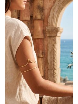 NUI - Gold Tone Adjustable Arm Cuff Bracelet for Women Boho Armlet Trendy Arm Band Jewellery