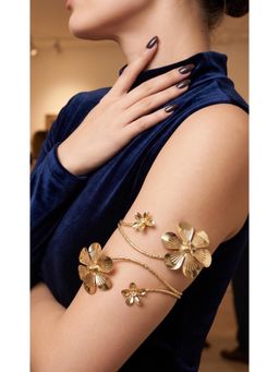 NUI - Gold Tone Adjustable Arm Cuff Bracelet for Women Boho Armlet Trendy Arm Band Jewellery