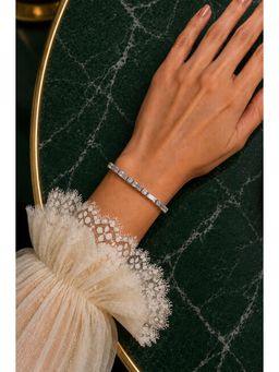 AMOSSH - Alma Baguette and Round Stone Tennis Bracelet