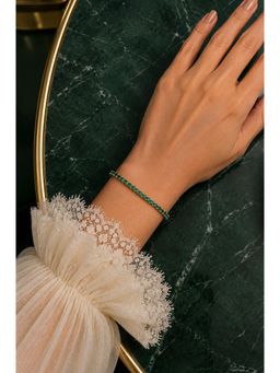 AMOSSH - Millie Emerald Green Round Tennis Bracelet