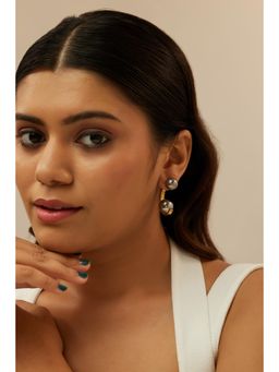 AMOSSH - Dual Sided Grey Gunmetal Hoops