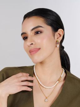 Stone Story By Shruti - 925 Sterling Silver 18K Gold-Plated The Mira Freshwater Pearl Necklace