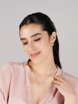 Stone Story By Shruti - 18K Gold-Plated 925 Sterling Silver Rose Quartz Pendant Necklace
