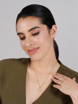 Stone Story By Shruti - 18K Gold-Plated 925 Sterling Silver Aquamarine Pendant Necklace