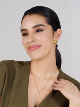 Stone Story By Shruti - 18K Gold-Plated 925 Sterling Silver Rainbow Moonstone Pendant Necklace