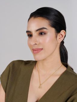 Stone Story By Shruti - 925 Sterling Silver 18K Gold-Plated Citrine Oval Pendant Necklace