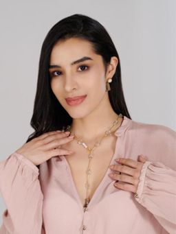 Stone Story By Shruti - 925 Sterling Silver 18K Gold-Plated Blue Amethyst and Pearl Necklace