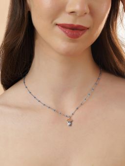 Stone Story By Shruti - 925 Sterling Silver Coffee Break Charm Necklace