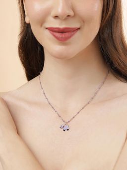 Stone Story By Shruti - 925 Sterling Silver Little Dog Charm Necklace