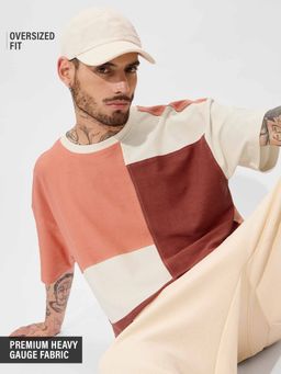 The Souled Store - Pink Color Block T-Shirt