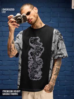 The Souled Store - Black Printed T-Shirt