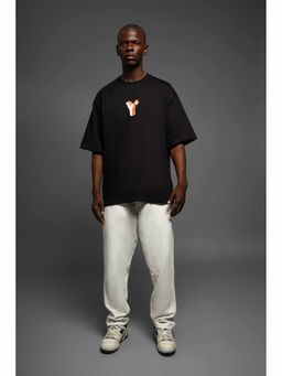 Y'ALL - Black Printed T-Shirt