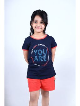 3PIN - Cotton Typographic Print Shorts & T-Shirt (Set of 2)