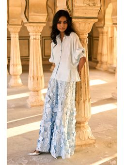 dash and dot - Light Blue Shirt and Lace Pant (Set of 2)