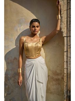 dash and dot - Gold Corset Top