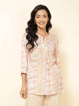 Fabindia - Multi-color Rayon Blend Printed Top