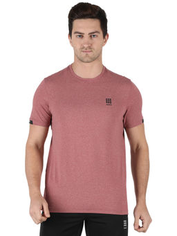Rock.it - Men Red Round Neck Regular Fit Half Sleeve T-shirt