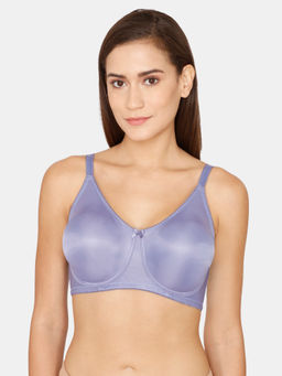 Zivame - True Curv Single Layered Non Wired 3/4th Coverage Super Support Bra - Twilight Purple