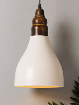 Homesake - Croft Metal Wood Pendant Light Antique Step