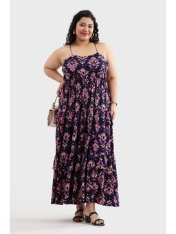 Virgio - Women Multi-Color Viscose Floral Flared Dress