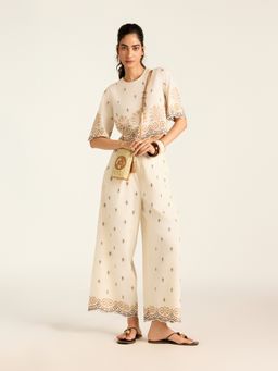 Label Ritu Kumar - Off White Ecru Marissa Co-Ord Set