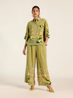 Label Ritu Kumar - Green Beth Co-Ord Set