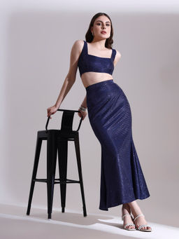 SALVIA SKY - Midnight Blue Shimmer Co-Ord Set