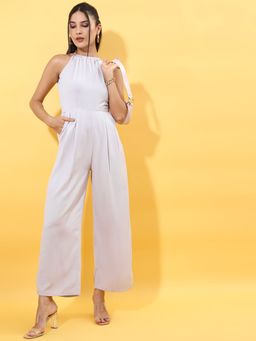 TOKYO TALKIES - Halter Neck Basic Jumpsuit Lavender
