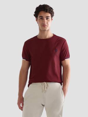 Buy U.S. POLO ASSN. Red Men's Slim Fit Active T-Shirt (L)