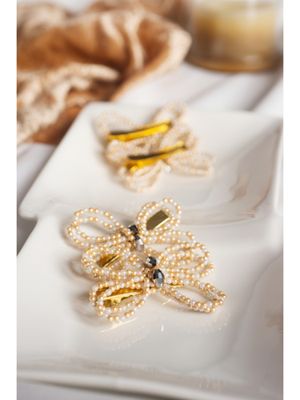 CHOKO White Floral Beaded Hair Band - Pearl Blossom